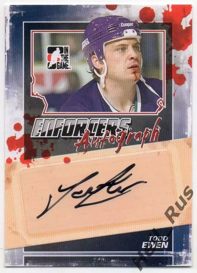 Карточка автограф Todd Ewen/Тодд Юэн Anaheim Mighty Ducks/Анахайм Дакс НХЛ/NHL