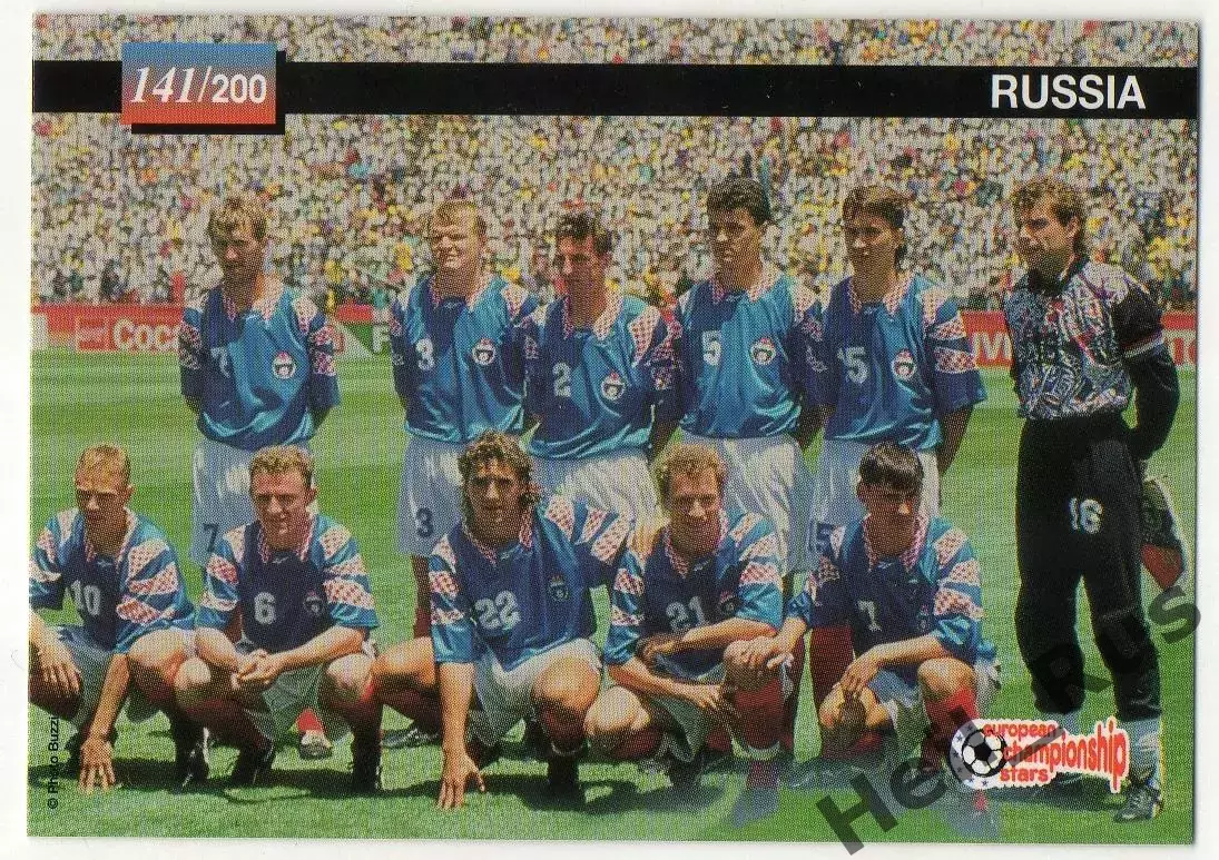 Футбол. Карточка Russia/Сборная Россия, Old Trafford/Олд Траффорд Euro/Евро 1996