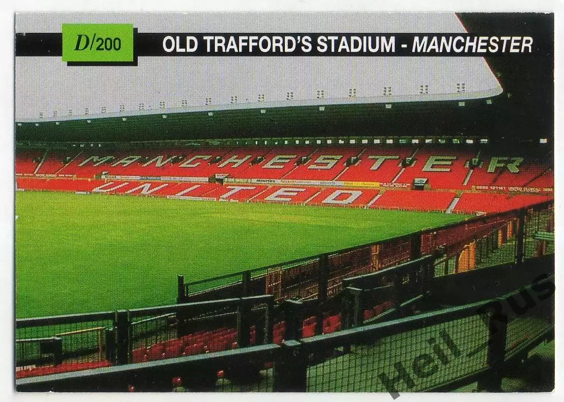 Футбол. Карточка Russia/Сборная Россия, Old Trafford/Олд Траффорд Euro/Евро 1996 1