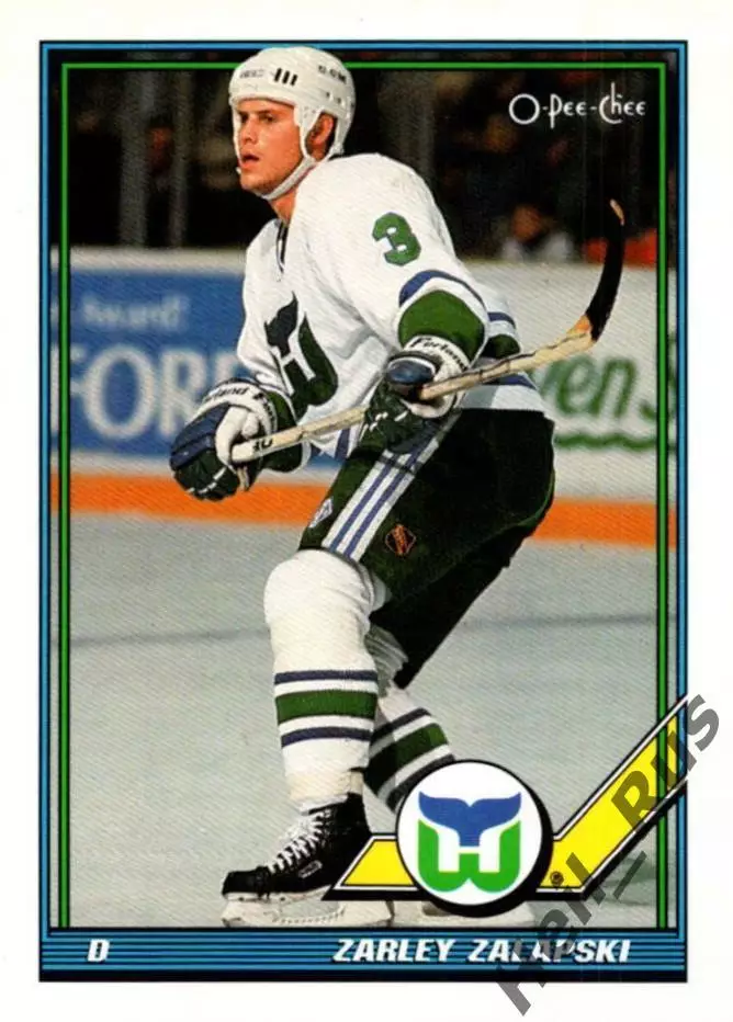 Карточка Z. Zalapski/Зарли Залапски (Hartford Whalers/Хартфорд Уэйлерс) НХЛ/NHL
