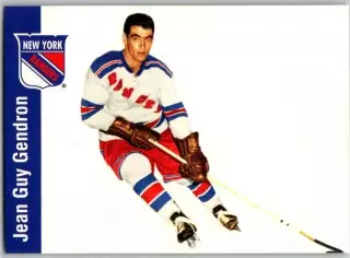 Хоккей. Карточка Жан-Ги Гендрон (New York Rangers/Нью-Йорк Рейнджерс) НХЛ/NHL