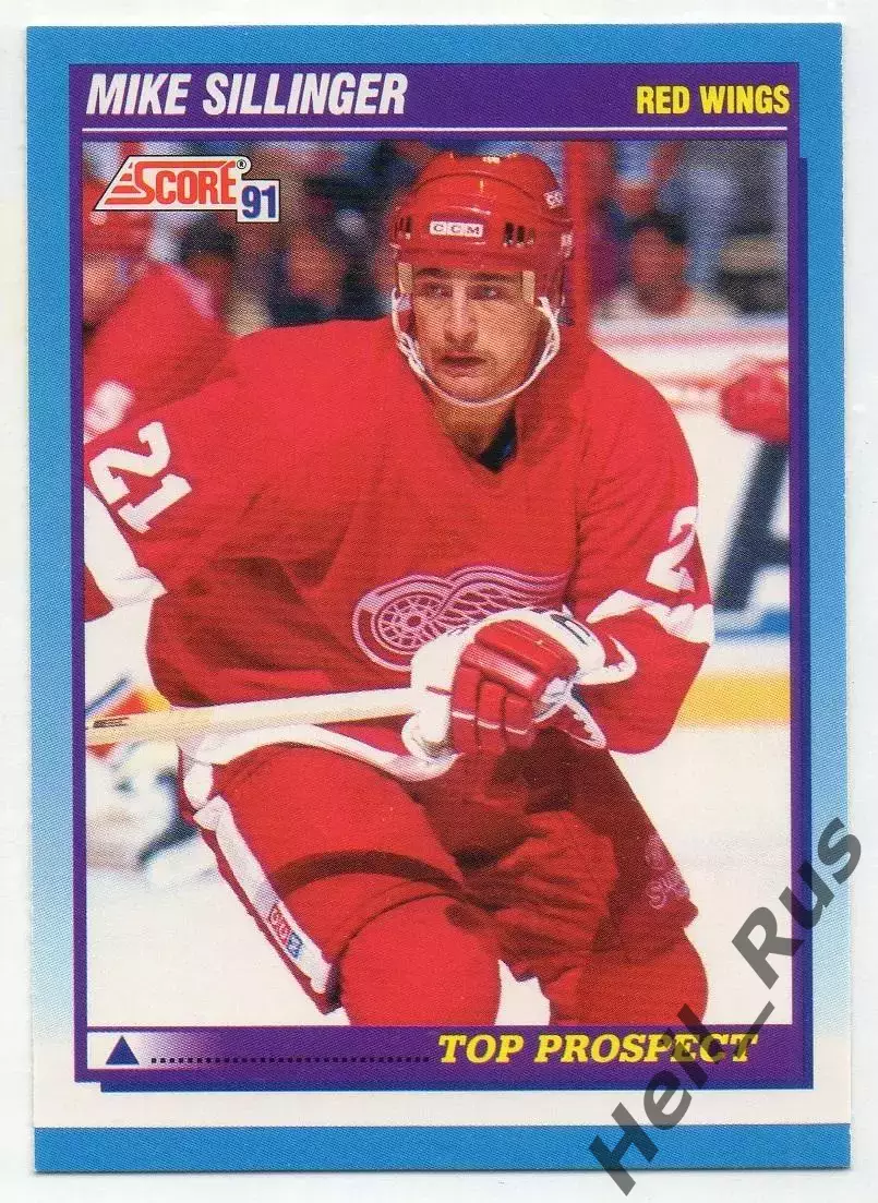 Хоккей Карточка Mike Sillinger/Майк Силлинджер Detroit Red Wings/Детройт NHL/НХЛ