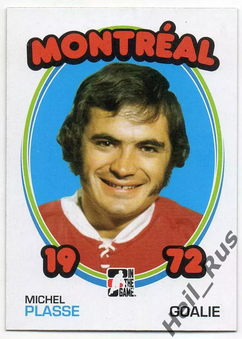 Хоккей. Карточка Michel Plasse/Мишель Плассе Montreal Canadiens/Монреаль НХЛ/NHL