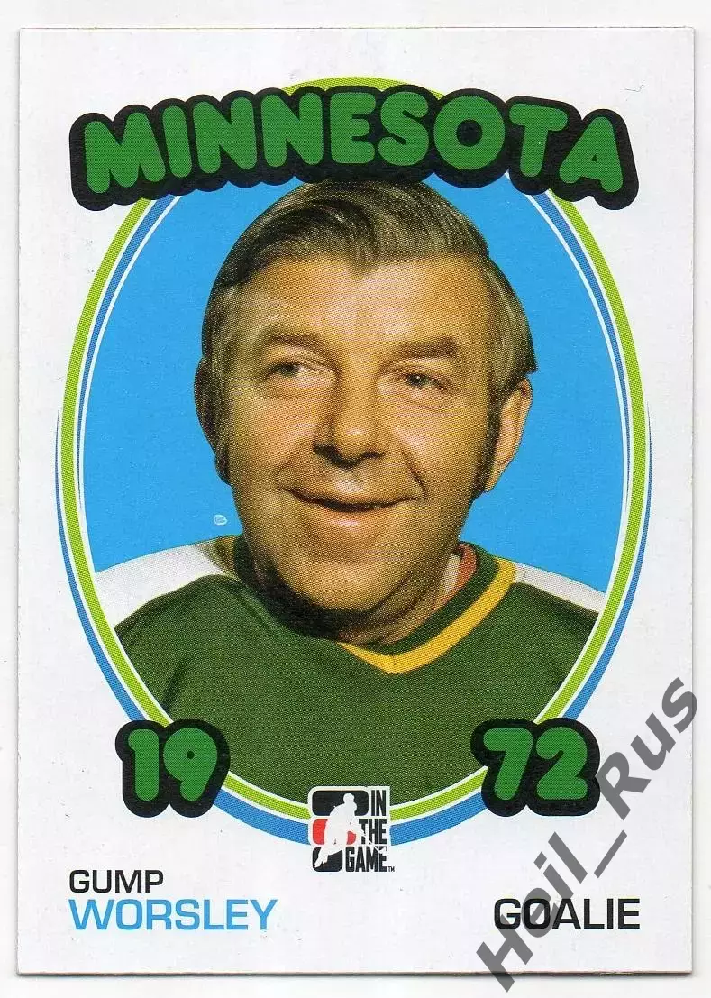 Хоккей Карточка Gump Worsley/Гамп Уорсли Minnesota North Stars/Миннесота НХЛ/NHL