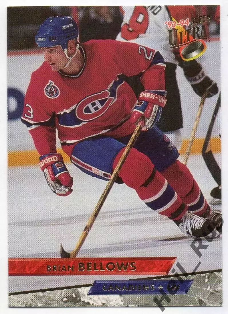 Хоккей Карточка Brian Bellows/Брайан Беллоуз Montreal Canadiens/Монреаль НХЛ/NHL