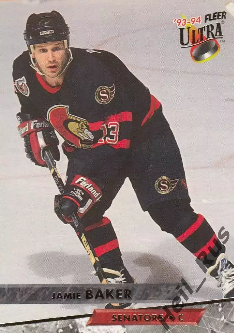 Карточка Jamie Baker/Джеймс Бейкер (Ottawa Senators/Оттава Сенаторз) НХЛ/NHL