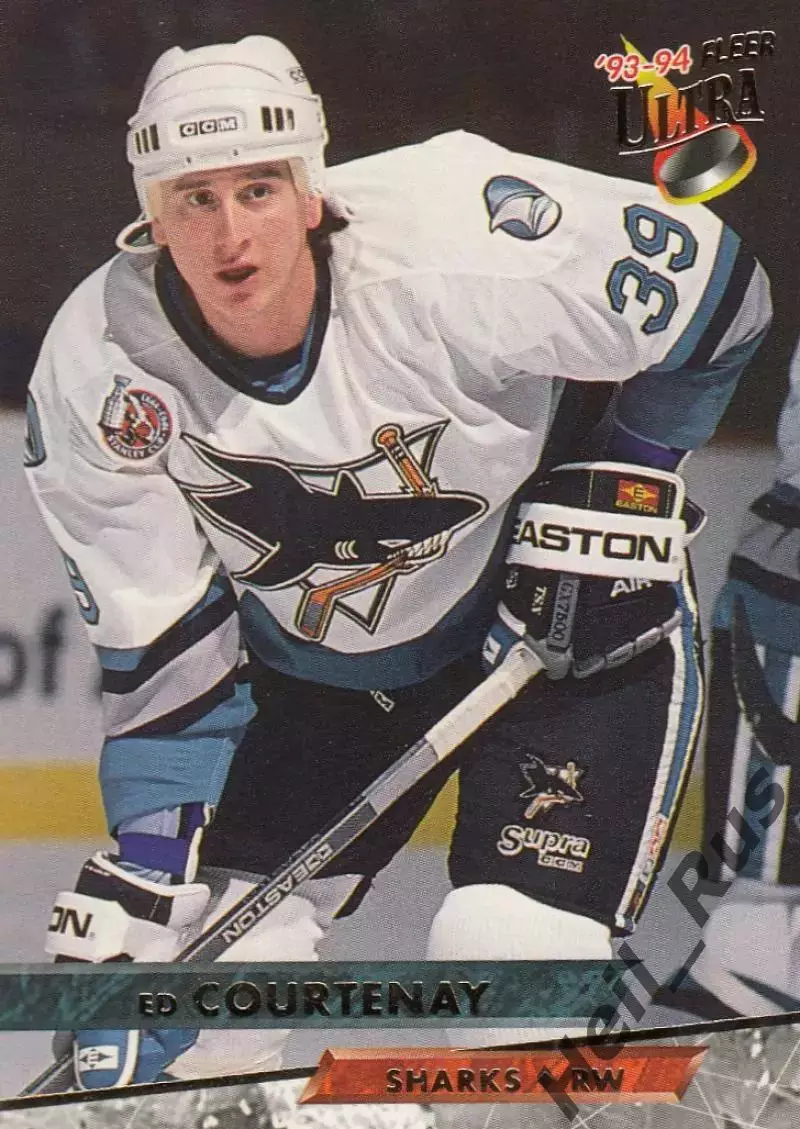 Хоккей Карточка Ed Courtenay/Эд Куртенэ (San Jose Sharks/Сан-Хосе Шаркс) NHL/НХЛ