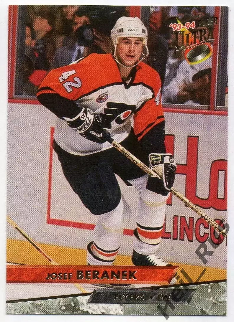 Хоккей. Карточка Йозеф Беранек (Philadelphia Flyers/Филадельфия Флайерз) НХЛ/NHL
