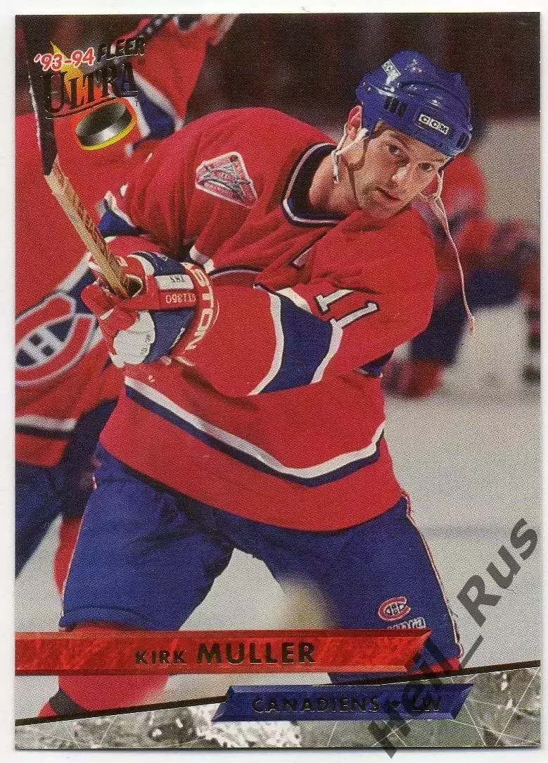 Карточка Kirk Muller/Кирк Мюллер (Montreal Canadiens/Монреаль Канадиенс) НХЛ/NHL