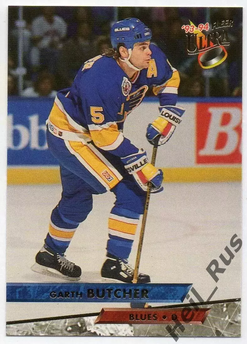 Хоккей Карточка Garth Butcher/Гарт Батчер St. Louis Blues/Сент-Луис Блюз НХЛ NHL