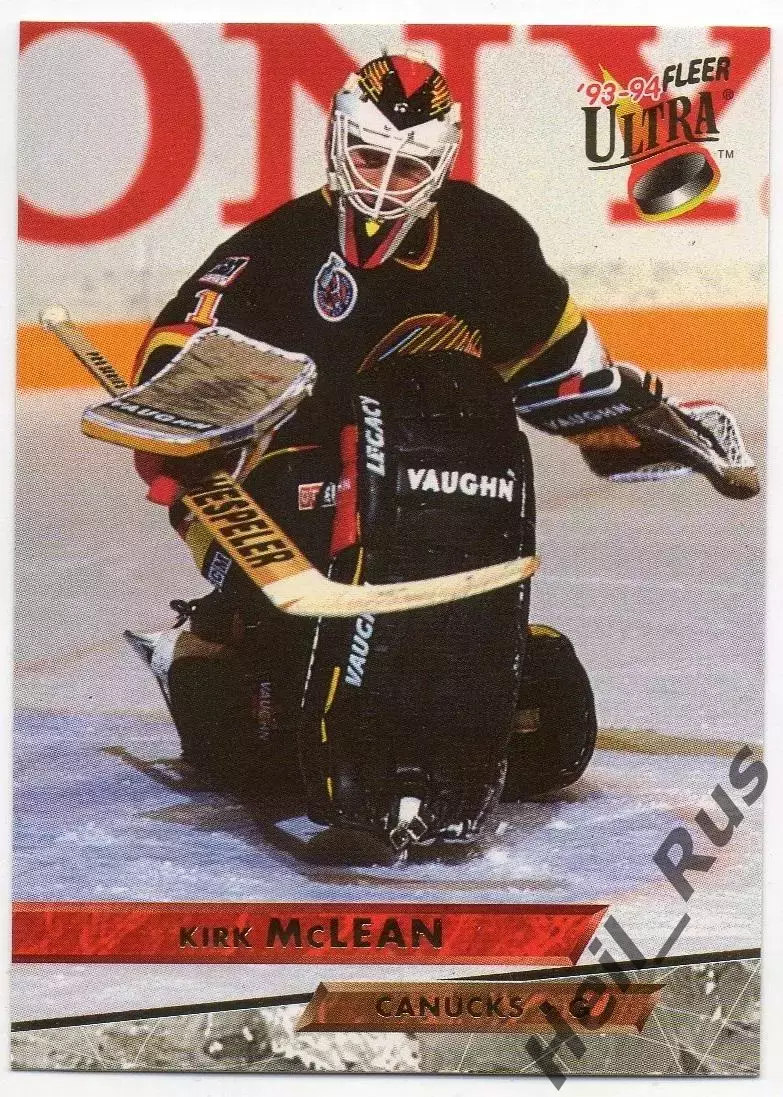 Карточка Kirk McLean/Кирк Маклин (Vancouver Canucks/Ванкувер Кэнакс) НХЛ/NHL