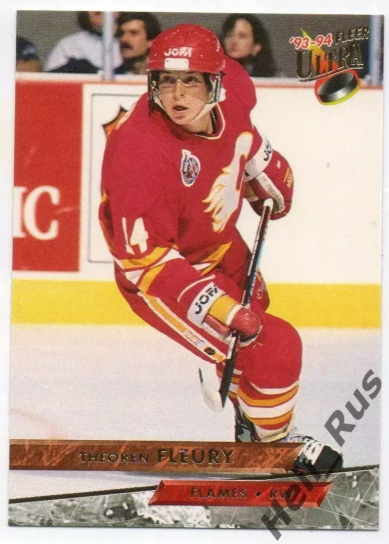 Карточка Theoren Fleury / Теорен Флери (Calgary Flames / Калгари Флэймз) НХЛ/NHL