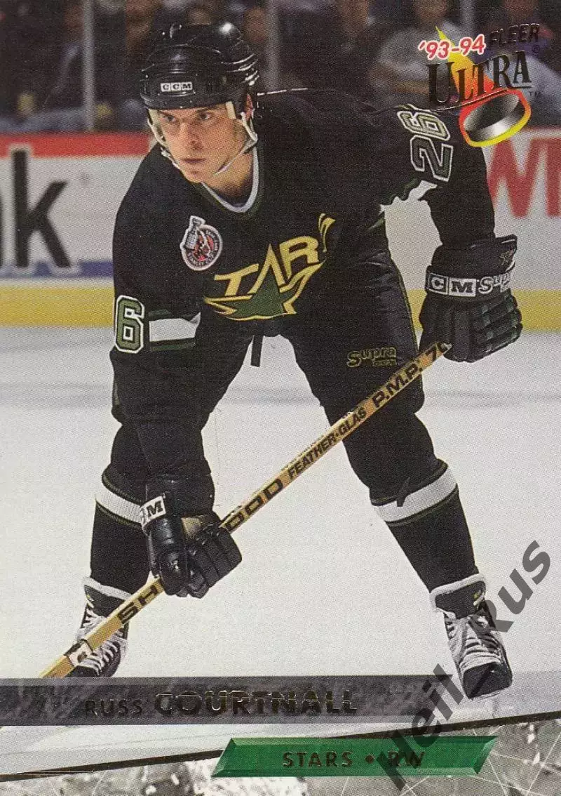 Хоккей Карточка Russ Courtnall/Расс Куртнолл (Dallas Stars/Даллас Старз) НХЛ/NHL