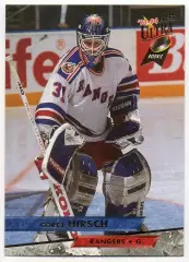 Карточка Corey Hirsch/Кори Хирш (New York Rangers/Нью-Йорк Рейнджерс) НХЛ/NHL
