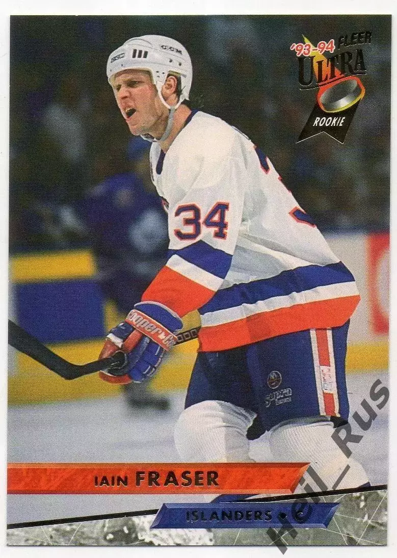 Карточка Iain Fraser/Иайн Фрейзер New York Islanders/Нью-Йорк Айлендерс НХЛ/NHL