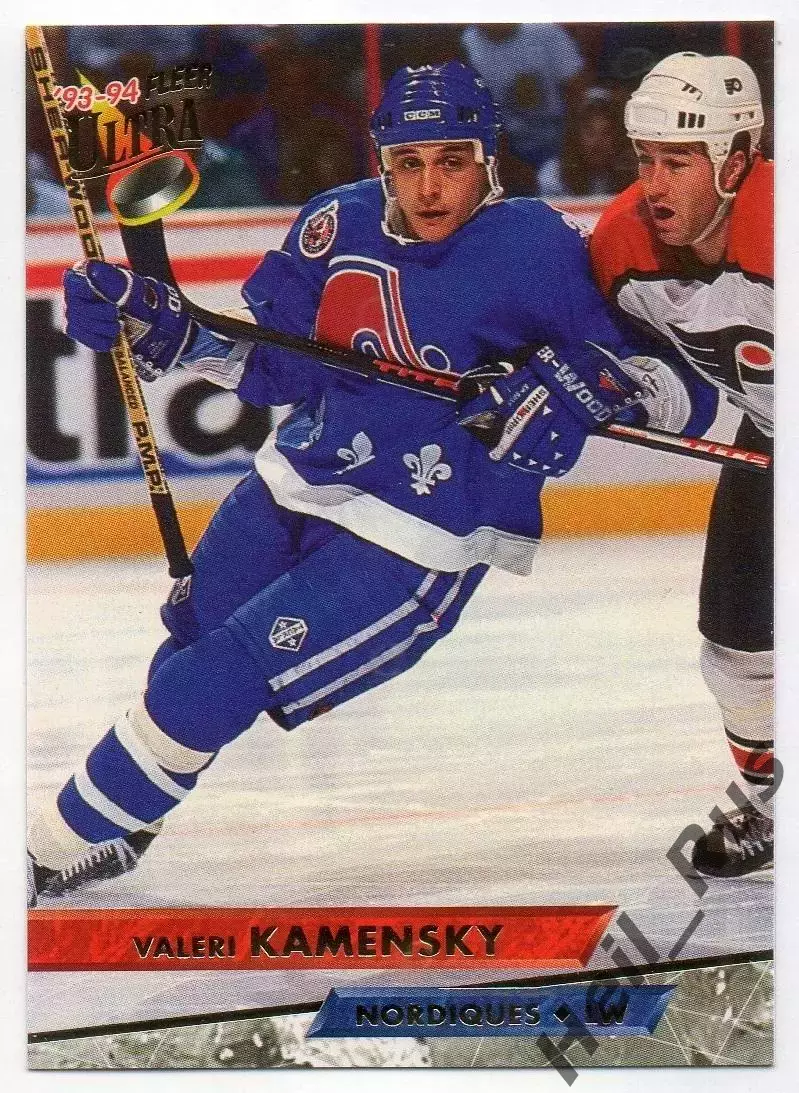 Хоккей. Карточка Валерий Каменский (Quebec Nordiques/Квебек/ЦСКА/Химик) НХЛ/NHL