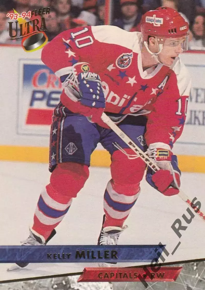 Хоккей; Карточка Kelly Miller/Келли Миллер Washington Capitals/Вашингтон NHL/НХЛ