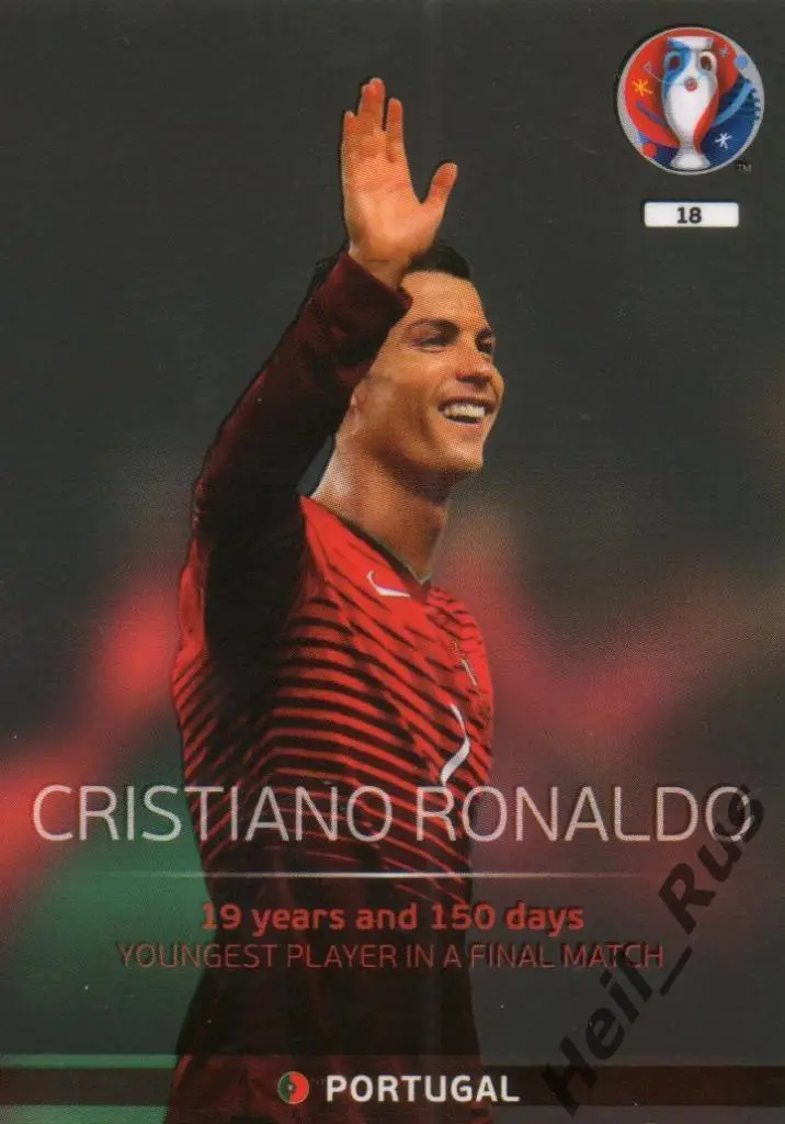 Карточка Криштиану Роналду Португалия, Ювентус/Реал Мадрид Euro/Евро 2016 Panini