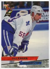 Хоккей. Карточка Dave Karpa/Дэйв Карпа (Quebec Nordiques / Квебек, Амур) НХЛ/NHL