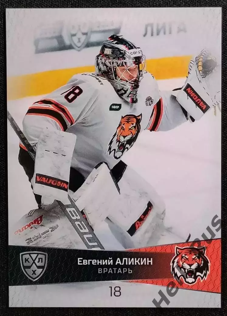 Хоккей. Карточка Евгений Аликин (Амур Хабаровск) КХЛ/KHL сезон 2022/23 SeReal