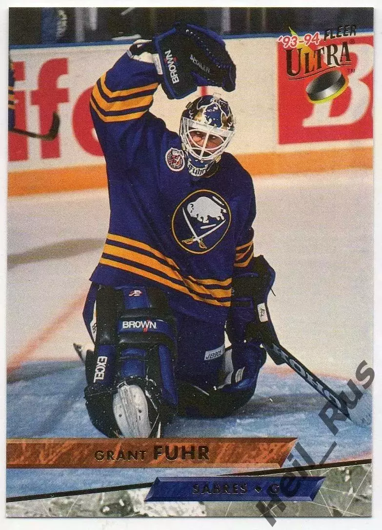 Хоккей. Карточка Grant Fuhr/Грант Фюр (Buffalo Sabres/Баффало Сейбрз) НХЛ/NHL