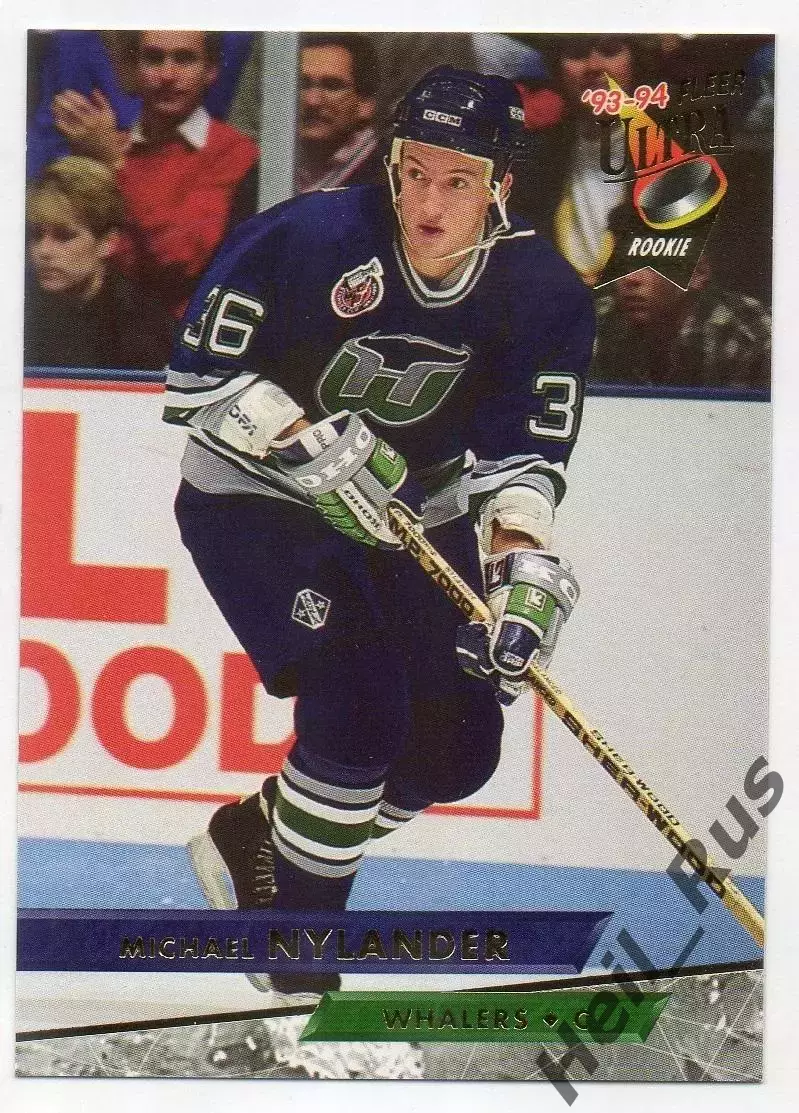 Хоккей. Карточка Микаэль Нюландер Hartford Whalers/Хартфорд/СКА/Ак Барс НХЛ/NHL