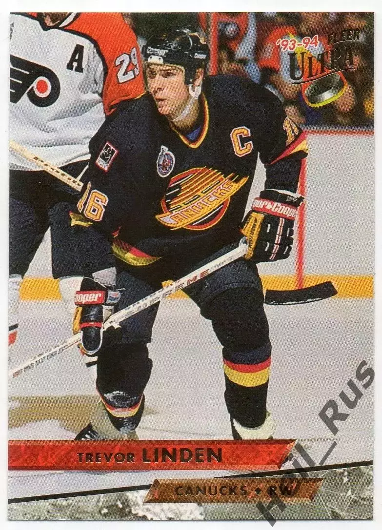 Карточка Trevor Linden/Тревор Линден (Vancouver Canucks/Ванкувер Кэнакс) НХЛ/NHL