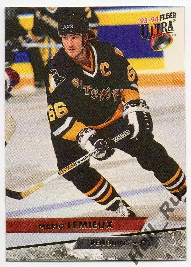 Хоккей; Карточка Mario Lemieux/Марио Лемье Pittsburgh Penguins/Питтсбург НХЛ-NHL