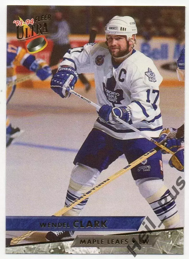 Хоккей. Карточка Уэндел Кларк (Toronto Maple Leafs/Торонто Мейпл Лифс) NHL/НХЛ