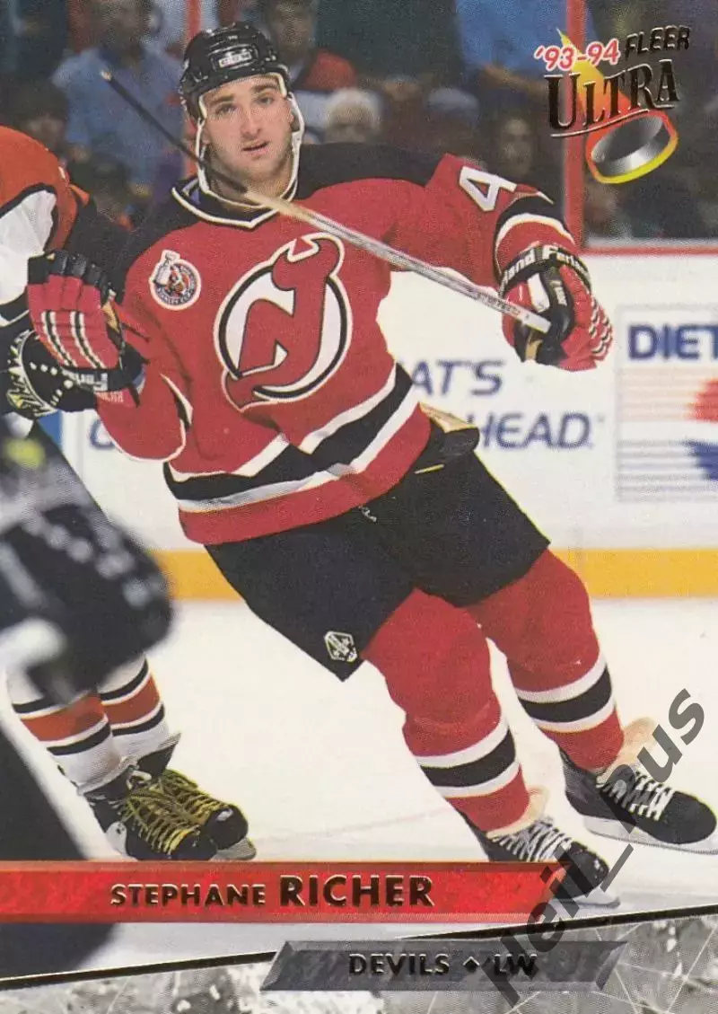 Карточка Stephane Richer/Стефан Рише New Jersey Devils/Нью-Джерси Девилз NHL/НХЛ