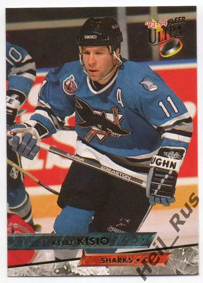 Хоккей Карточка Kelly Kisio/Келли Кисио San Jose Sharks/Сан-Хосе Шаркс НХЛ/NHL