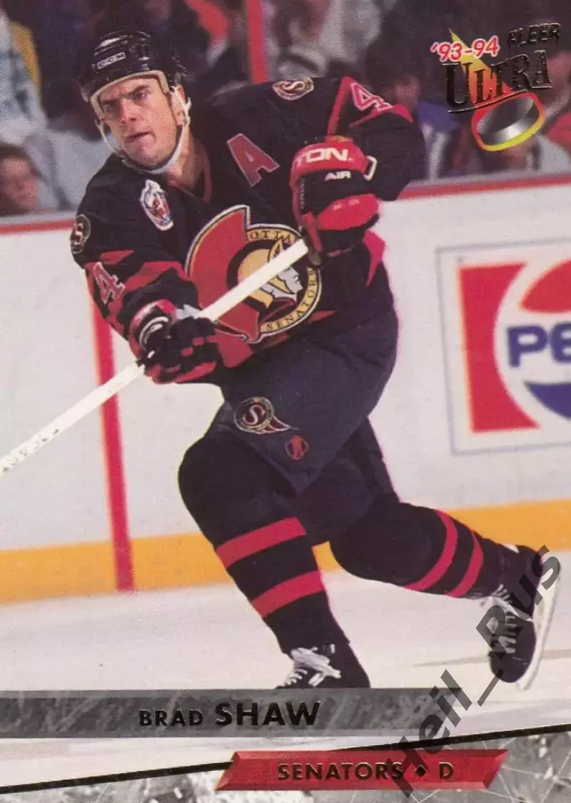 Хоккей. Карточка Brad Shaw / Брэд Шоу (Ottawa Senators/Оттава Сенаторз) НХЛ/NHL