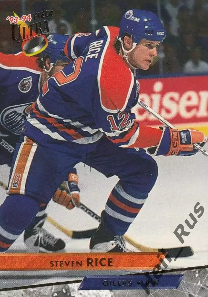Хоккей; Карточка Steven Rice/Стивен Райс Edmonton Oilers/Эдмонтон Ойлерз НХЛ/NHL
