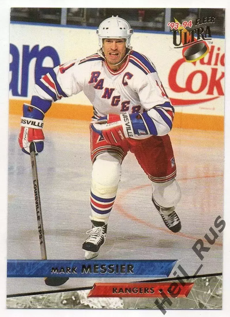 Карточка Mark Messier/Марк Мессье (New York Rangers/Нью-Йорк Рейнджерс) НХЛ-NHL