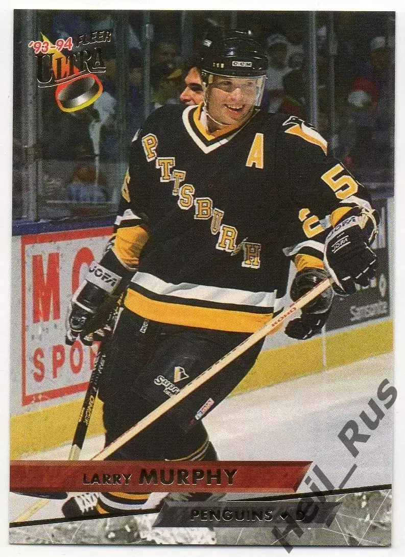 Карточка Larry Murphy/Лэрри Мерфи Pittsburgh Penguins/Питтсбург Пингвинз НХЛ/NHL