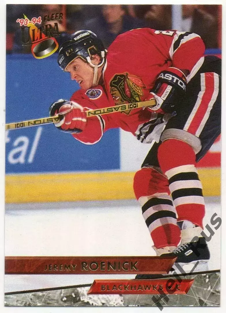 Карточка Jeremy Roenick/Джереми Реник Chicago Blackhawks/Чикаго Блэкхокс НХЛ/NHL