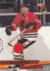 Карточка Brent Sutter/Брент Саттер (Chicago Blackhawks/Чикаго Блэкхокс) НХЛ/NHL