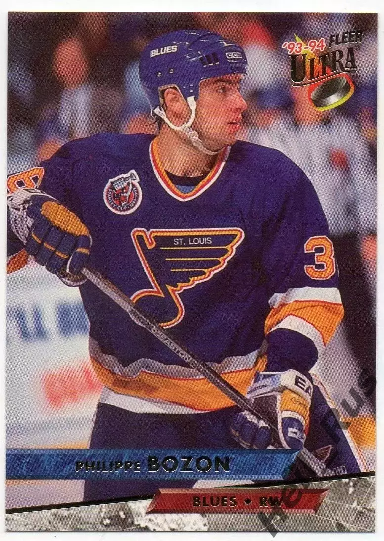 Карточка Philippe Bozon/Филипп Бозон (St. Louis Blues/Сент-Луис Блюз) НХЛ/NHL