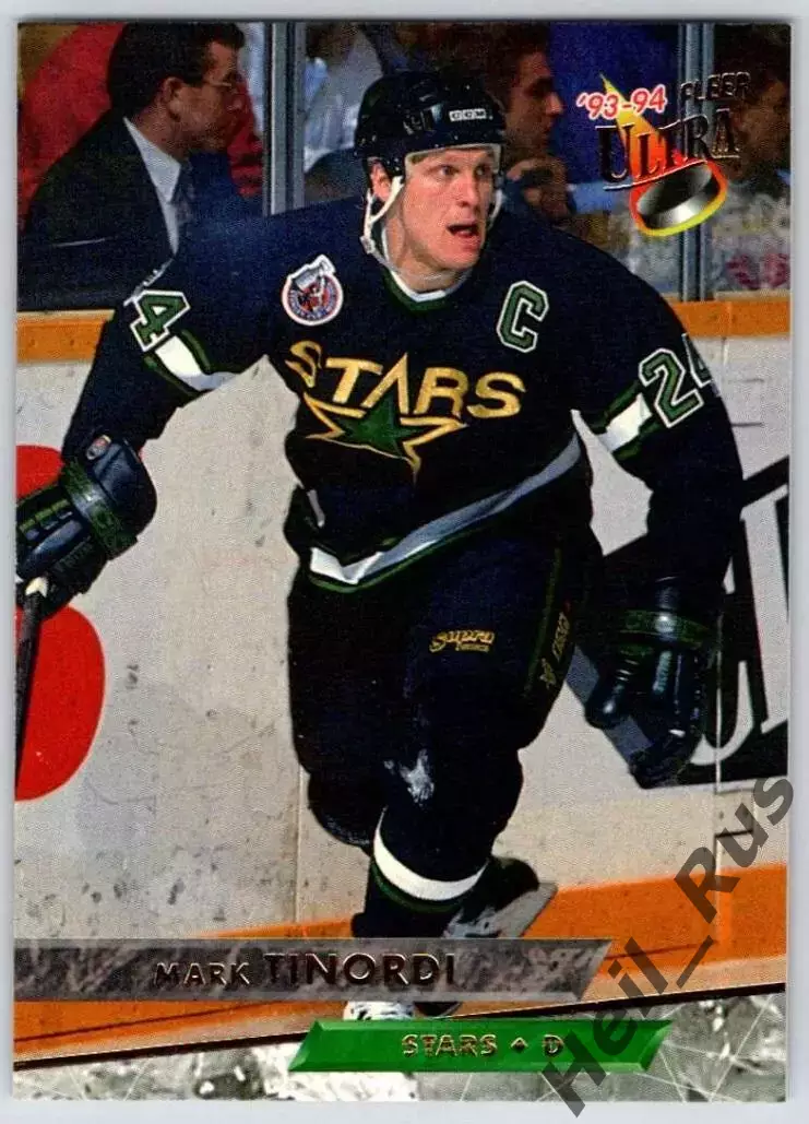 Хоккей. Карточка Mark Tinordi / Марк Тинорди (Dallas Stars/Даллас Старз) НХЛ/NHL