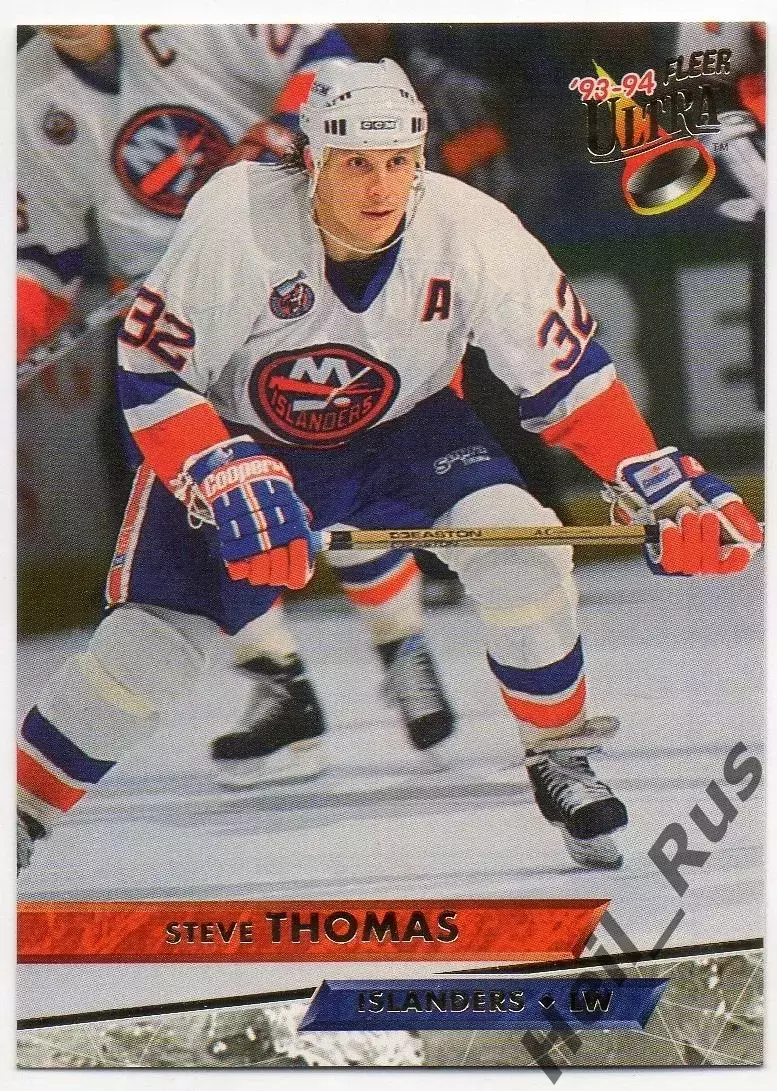 Карточка Steve Thomas/Стив Томас (New York Islanders/Нью-Йорк Айлендерс) НХЛ/NHL