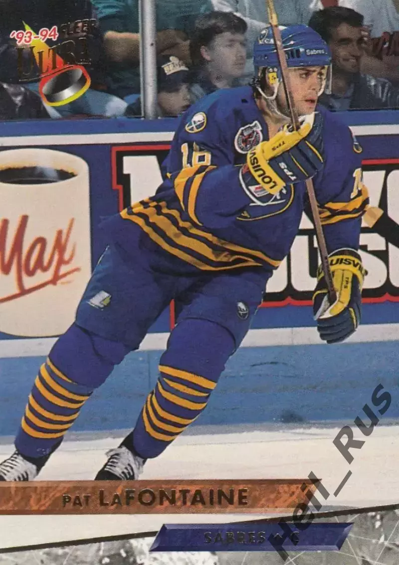 Карточка Pat LaFontaine / Пэт Лафонтейн (Buffalo Sabres/Баффало Сейбрз) НХЛ/NHL