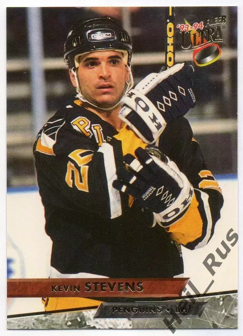 Хоккей. Карточка Кевин Стивенс (Pittsburgh Penguins/Питтсбург Пингвинз) НХЛ/NHL