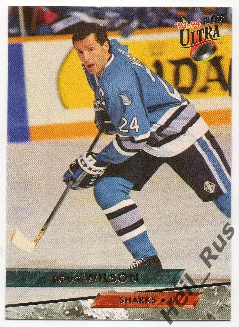 Хоккей. Карточка Doug Wilson/Дуг Уилсон San Jose Sharks/Сан-Хосе Шаркс НХЛ/NHL