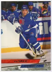 Хоккей; Карточка Joe Sakic / Джо Сакик (Quebec Nordiques/Квебек Нордикс) НХЛ/NHL