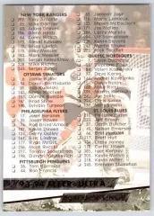 Хоккей. Карточка Checklist/Чеклист коллекции 1993-1994 Fleer Ultra НХЛ/NHL