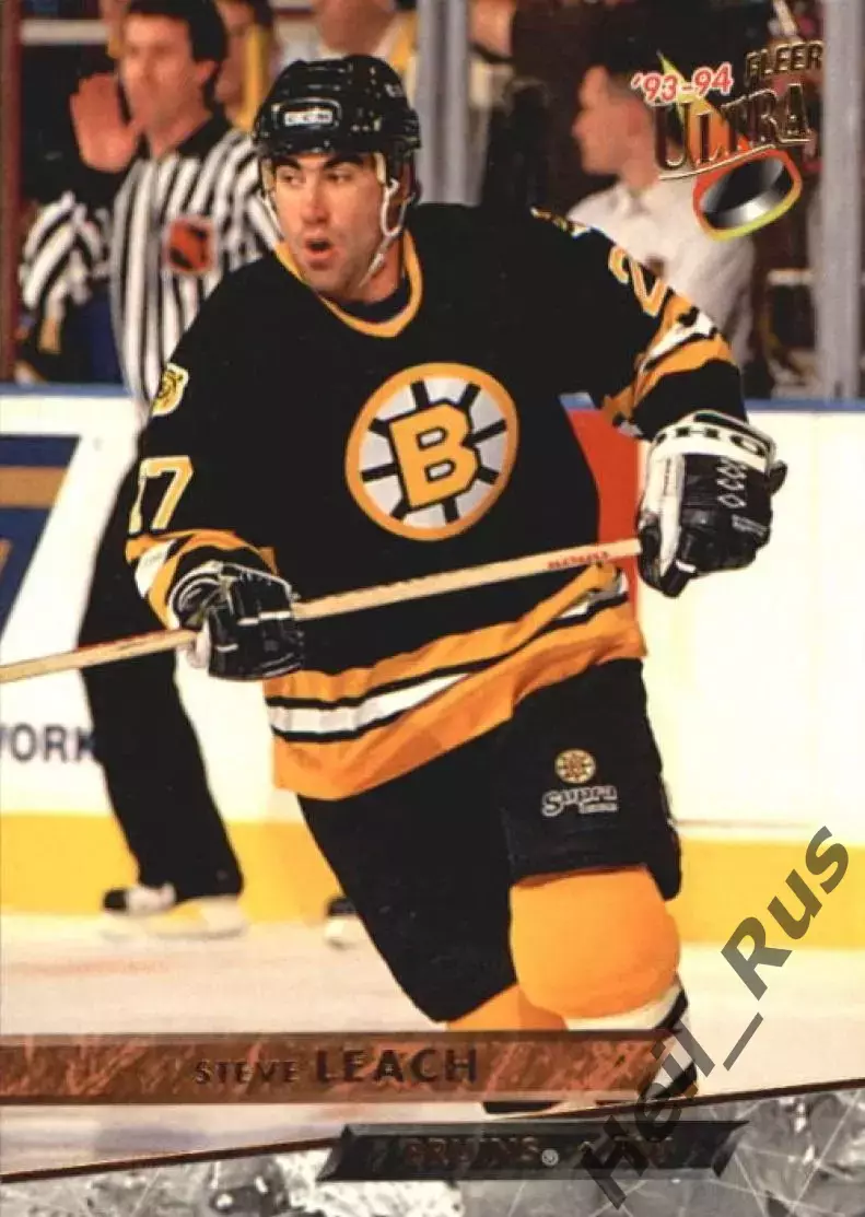 Хоккей. Карточка Steve Leach/Стефен Лич (Boston Bruins/Бостон Брюинз) НХЛ/NHL