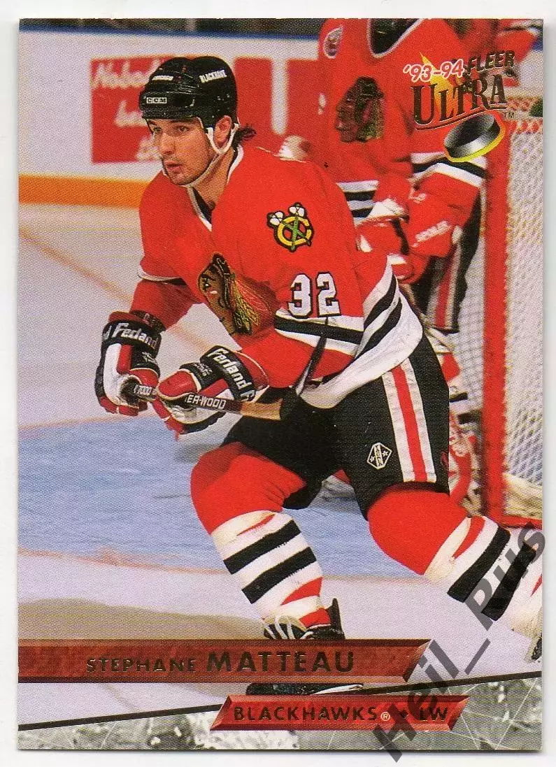 Хоккей. Карточка Matteau/Стефан Матто Chicago Blackhawks/Чикаго Блэкхокс НХЛ/NHL