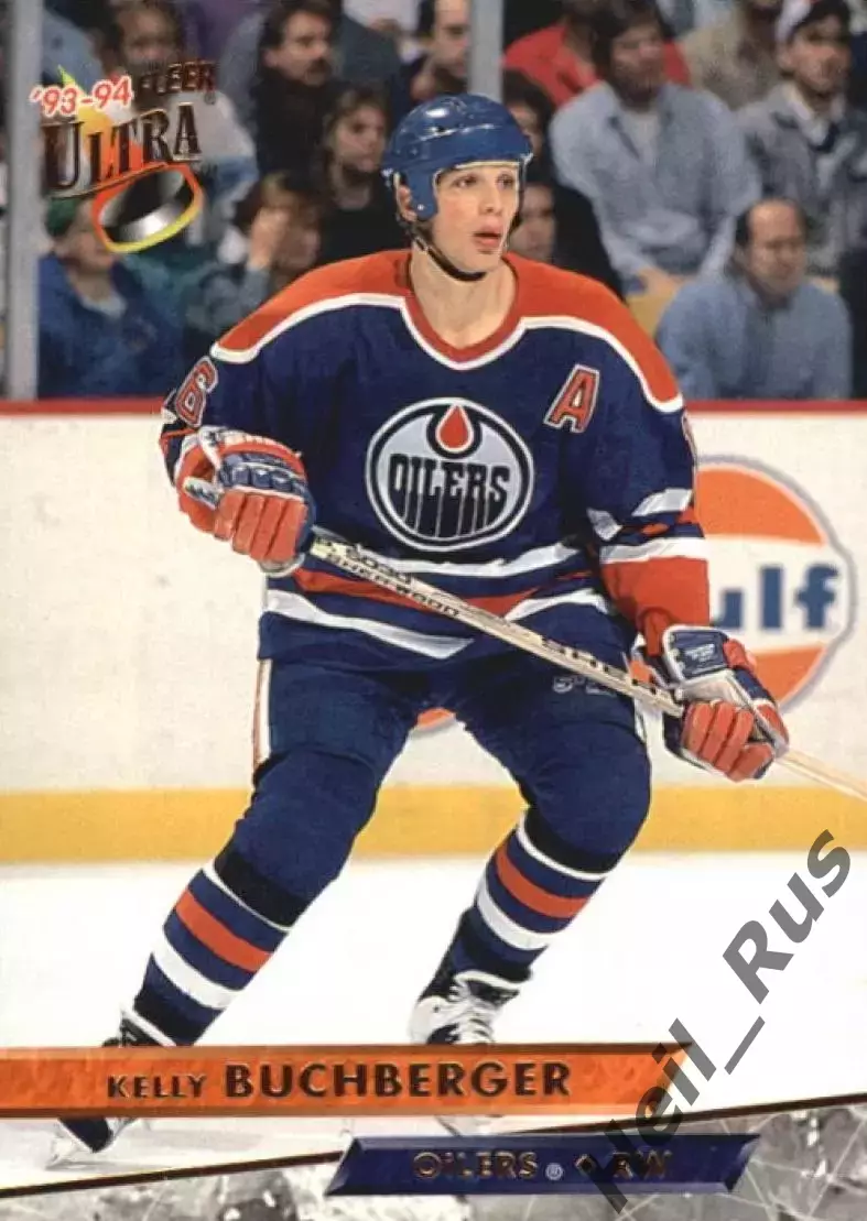 Хоккей. Карточка Kelly Buchberger/Келли Букбергер Oilers/Эдмонтон Ойлерз НХЛ/NHL