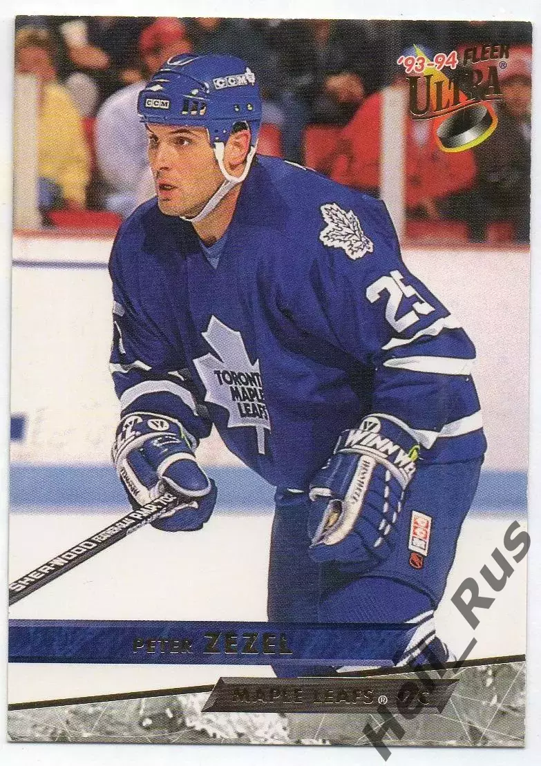 Карточка Peter Zezel/Питер Зезель Toronto Maple Leafs/Торонто Мейпл Лифс НХЛ/NHL