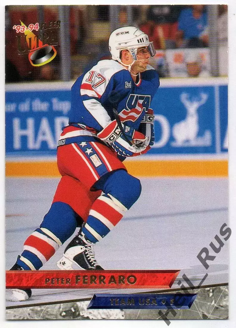 Хоккей. Карточка Peter Ferraro / Питер Ферраро (Team USA/США) НХЛ/NHL 1993/94